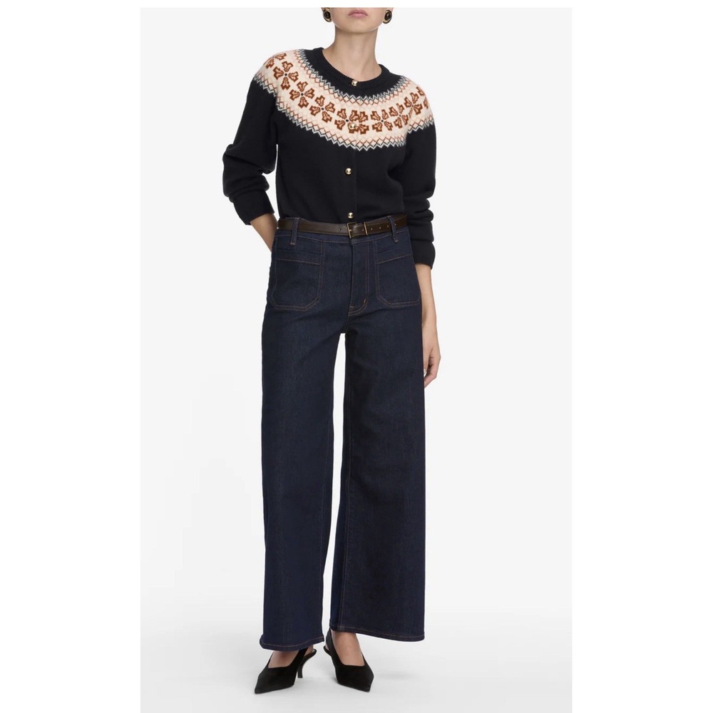 FRAME Size 28 Le Pixie Slim Palazzo Modern Pocket Jeans in Rinse Wash NWT $298